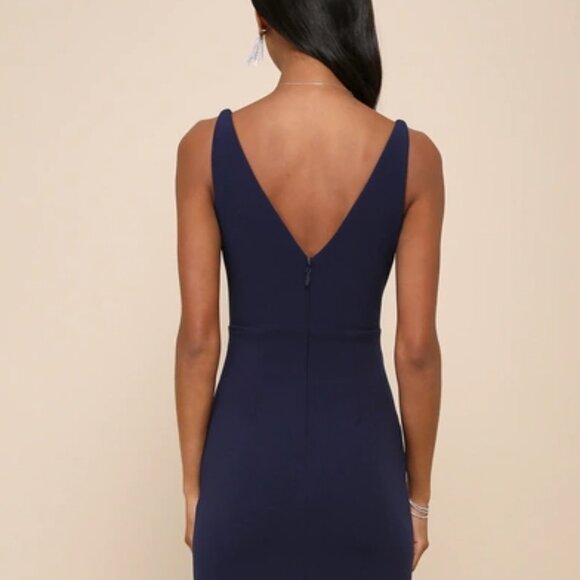 Lulus Melora Navy Blue Sleeveless Maxi Dress Size XL - Picture 2 of 6